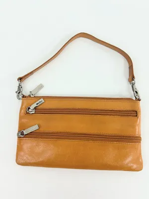 Hobo International Tan Leather 3 Zipper Convertible Wristlet thumbnail 2