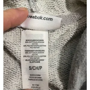 Reebok womens grey high neck sweatshirt with‎ pocket size small thumbnail 6