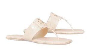 Tory Burch Women’s Georgia embellished alligator thong sandal thumbnail 1