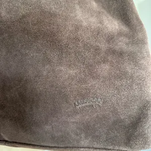 American leather Co Brown Suede Tote Bag thumbnail 2