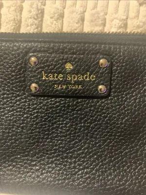 kate spade Black Pebbled Leather Wristlet Clutch thumbnail 2