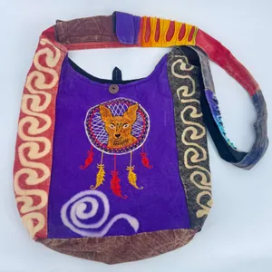 Y2K Boho Festival Sling Bag Psychedelic Wolf Dreamcatcher‎ Rising International thumbnail 1