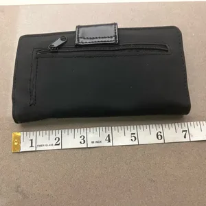 Wallet Elegant Black Wallet with Silver Clasp Great shape!! thumbnail 2