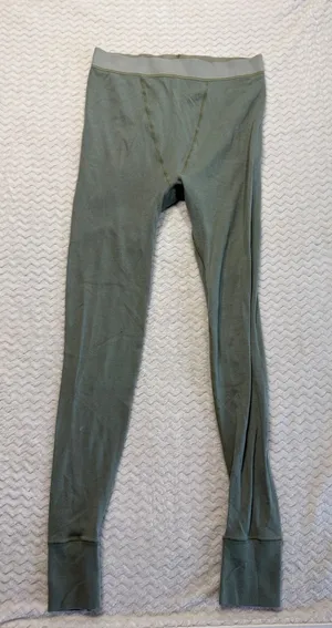 SKIMS Cotton Rib Leggings Sage Green Ribbed Thermal Base Layer Size M 4495 thumbnail 1