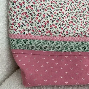 Calico Tote Bag Purse Quilted 10.5”x15”x5” thumbnail 2