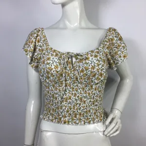 Billabong Smocked Floral Top Size L thumbnail 8