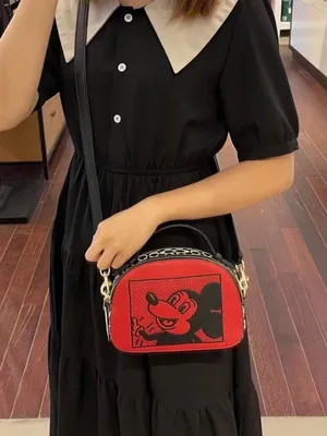 Coach Disney Mickey Mouse Leather Crossbody c6977 thumbnail 6