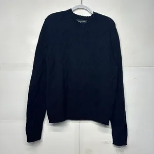 Abercrombie & Fitch Vintage Women’s XL Navy Cable Knit V-neck Sweater thumbnail 1