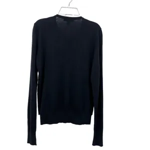 Ann Taylor Cardigan Sweater Womens S Used Navy with Black Lace Front thumbnail 15