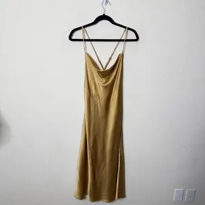 NWT Show Me Your Mumu‎ Verona Cowl Dress True Gold Womens Size S thumbnail 3