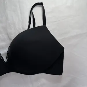 Victorias Secret Plunge Padded Bra Black Lace Trim Size 36B thumbnail 5