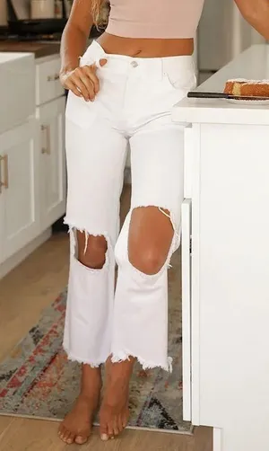 White Free People Jeans thumbnail 1
