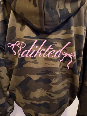 NWT Edikted Camo Bow Detail Oversize Zip Hoodie size medium thumbnail 9