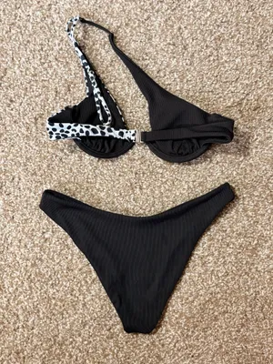 Black and White Bikini Set Size XS thumbnail 2