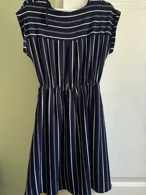 Monteau Dress Blue And White thumbnail 3