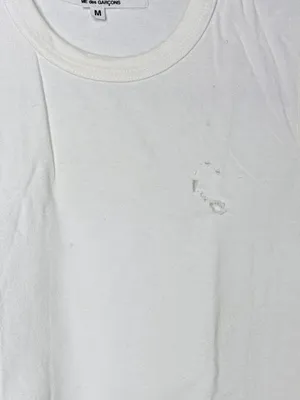 Comme des Garcons PLAY White Sleeveless Knit Tank Top Designer Size M thumbnail 5