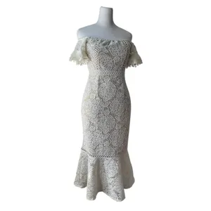 Twosisters the Label Erica White Lace Off the Shoulder Mermaid Midi Dress thumbnail 10