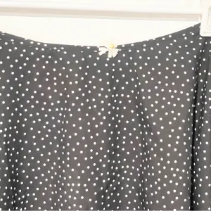 Solid & Striped Womens Size Large Polka Dotted Circle Skirt Swing‎ Black NEW thumbnail 2
