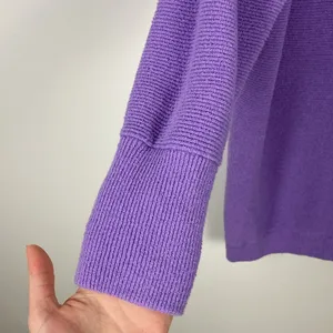 Free People Ottoman Oversized Slouchy Sweater Cowl Neck Purple Women’s Large thumbnail 6
