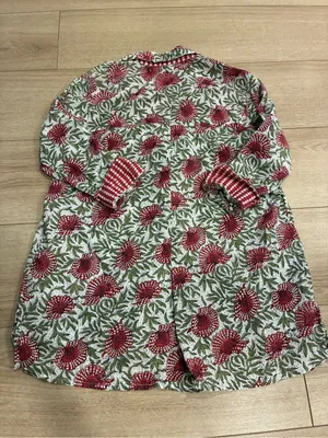 Gretchen Scott Designs Women’s Button Down Shirt Floral Pink Green Size M thumbnail 6