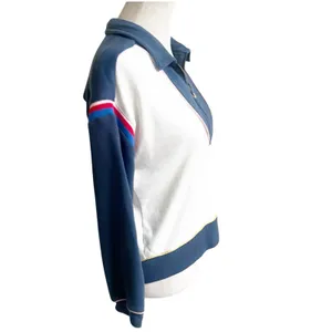 Anthropologie Pilcro 3/4 Zip Pullover Sweater Rugby Style Collared Size XS Blue thumbnail 4