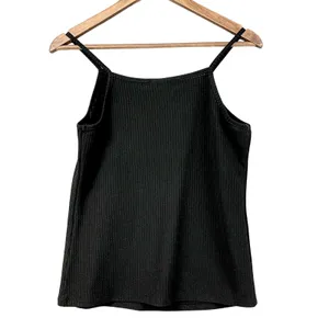 Vocal USA Studded Ribbed Tank Top Cami Womens Medium Black‎ Rocker Punk Grunge thumbnail 2