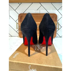 Christian Louboutin Alminette black suede 100MM pointed-toe pump size 38W2 thumbnail 5