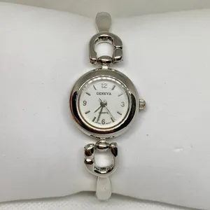Geneva women’s silver tone watch quartz analog 22mm adjustable running thumbnail 1