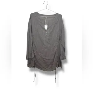 Free People Never Too Much Oversized Cotton Tunic Top XL thumbnail 2