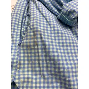 L.L.Bean Womens Medium Button-Up Gingham Shirt Blue & Green Long Sleeve 23i thumbnail 10