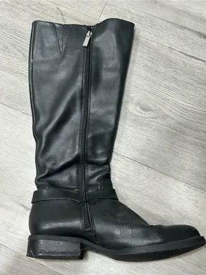 Vince Camuto Farren Boots Black Solid Tall Knee Sz 8M Leather Womens thumbnail 5