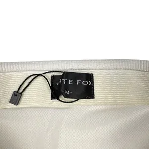 White Fox Mini Skirt with Cut Out in White thumbnail 2