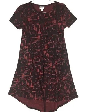 Lularoe Carly‎ Abstract Print Short Sleeve Dress thumbnail 1