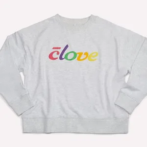 NWT Clove Crewneck Sweatshirt Size XL Grey Rainbow label thumbnail 1