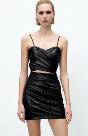 NWOT Zara Leather Dress thumbnail 1