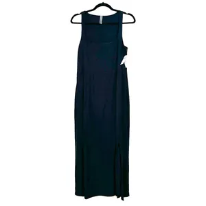 NWT BEYOND YOGA Featherlight Dark Gray Maxi Dress Sz L thumbnail 3