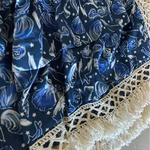 I Madeline Seascape Blue Fringe Sleeveless Top size Large thumbnail 7