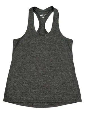 Quince Flowknit Ultra Soft Performance Racerback Tank Heather Grey XS thumbnail 2