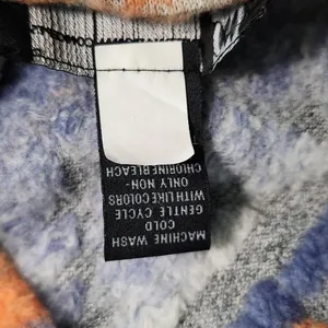 INC International Concepts Gray and Orange Aztec Vest with Fringe Size Medium thumbnail 7