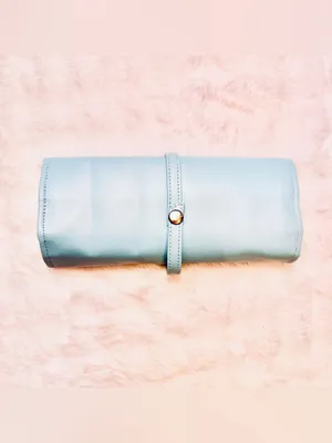 Vintage EKA Genuine Leather Travel Jewelry Roll Organizer Clutch Colombia⁠ thumbnail 2