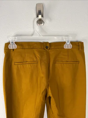 Zara Basic Ankle Pants - Mustard Brown - Size 4 thumbnail 4