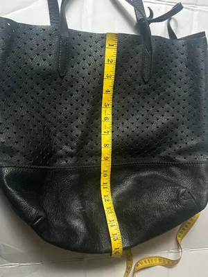 J. Crew Heart Cutout Leather Tote Bag thumbnail 10