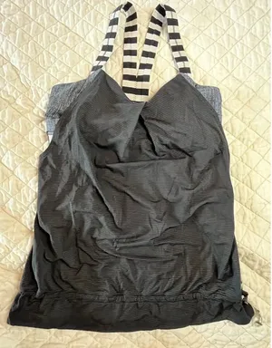 Lululemon Shirt Womens 6 Black Rest Less Tank Running Runner Racerback Ladies thumbnail 1