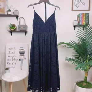Fame and Partners The Isabeau Lace Midi Dress Navy Size 2 thumbnail 3