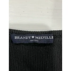 Brandy Melville Ribbed‎ Long Sleeve Top Henley Neckline Casual One Size thumbnail 2