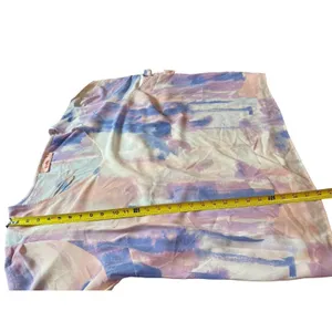 Evri Long Sleeve Semi Sheer Pink Blue Paint Look Tie Waist V-neck 3x Top NWT thumbnail 10