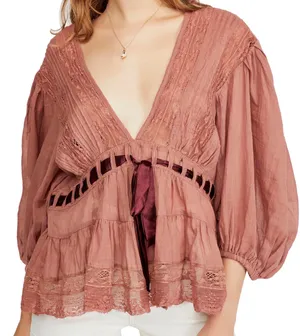 Free People Favorite Romance Tunic Blouse thumbnail 1