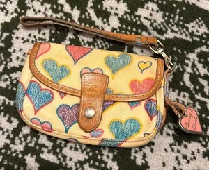 Vintage Dooney & Bourke Heart Wristlet thumbnail 1