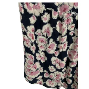 Abercrombie & Fitch Womens Floral Smocked Puff Sleeve Tiered Midi Dress Sz Small thumbnail 15