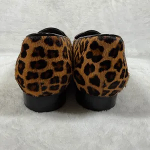 Clarks Unstructured Women Leopard Print Calf Hair Loafers Brown Black 8 thumbnail 4